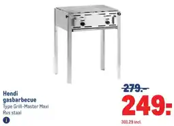 Makro Hendi gasbarbecue aanbieding