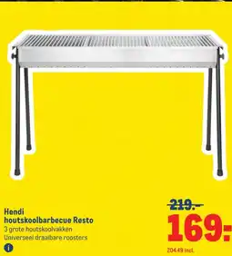 Makro Hendi houtskoolbarbecue Resto aanbieding