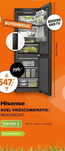 Expert Hisense RB5K330GSFC Zwart aanbieding