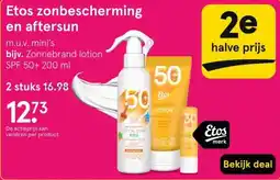 Etos Etos zonbescherming en aftersun aanbieding