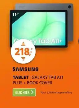 Expert Samsung Galaxy Tab A11 Plus 11 inch 128GB Wifi + Book Cover Grijs aanbieding