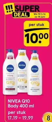 Etos NIVEA Q10 Body 400 ml aanbieding