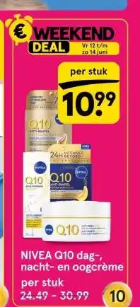 Etos NIVEA Q10 dag-, nacht- en oogcrème aanbieding