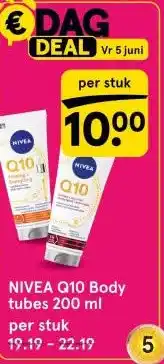 Etos NIVEA Q10 Body tubes 200 ml aanbieding