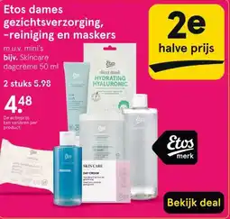 Etos Etos dames gezichtsverzorging, -reiniging en maskers aanbieding