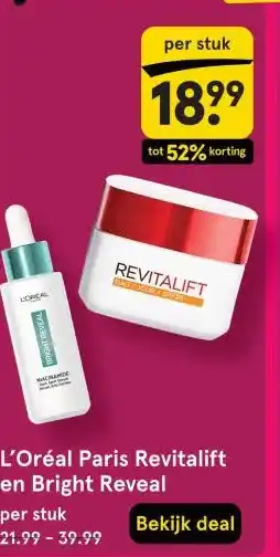 Etos L'Oréal Paris Revitalift en Bright Reveal aanbieding