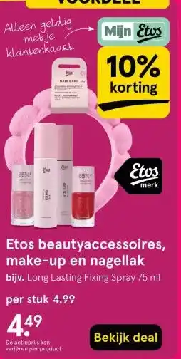 Etos Etos beautyaccessoires, make-up en nagellak aanbieding