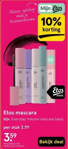 Etos Etos mascara aanbieding