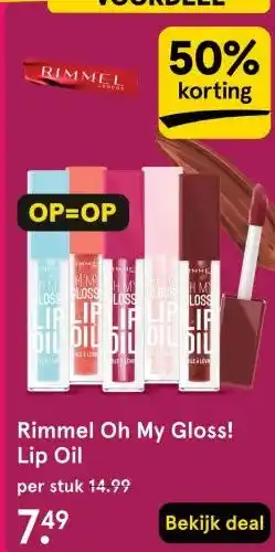 Etos Rimmel Oh My Gloss! Lip Oil aanbieding