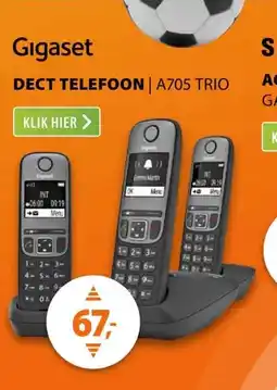Expert Gigaset A705 Trio Zwart aanbieding