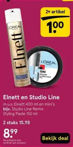 Etos Elnett en Studio Line aanbieding