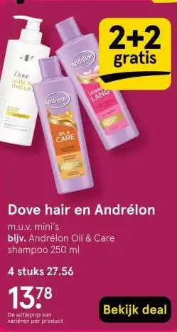 Etos Dove hair en Andrélon aanbieding