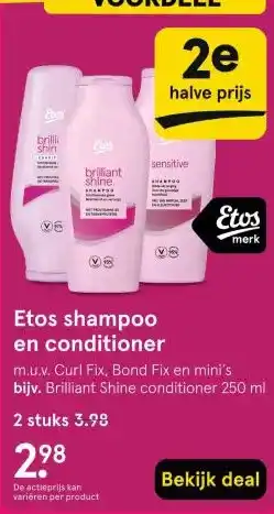 Etos Etos shampoo en conditioner aanbieding