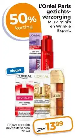 Trekpleister L'Oréal Paris gezichts- verzorging aanbieding