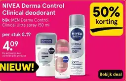 Etos NIVEA Derma Control Clinical deodorant aanbieding