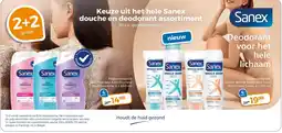 Trekpleister Keuze uit het hele Sanex douche en deodorant assortiment aanbieding