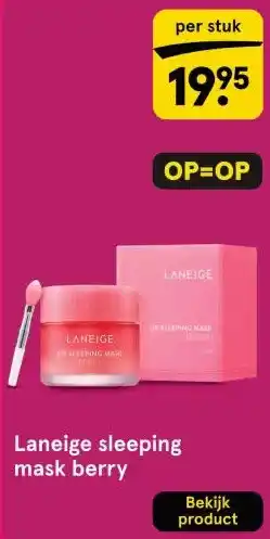 Etos Laneige sleeping mask berry aanbieding