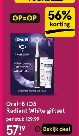 Etos Oral-B i03 Radiant White giftset aanbieding