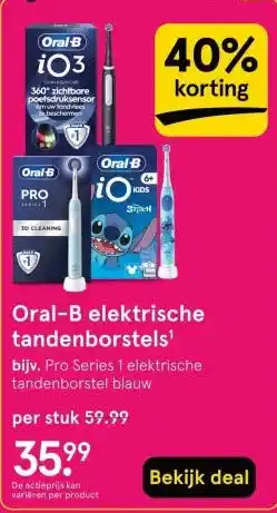 Etos Oral-B elektrische tandenborstels¹ aanbieding