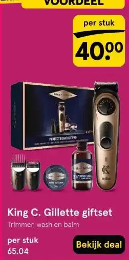 Etos King C. Gillette giftset aanbieding