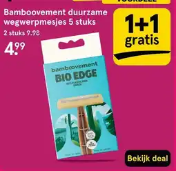 Etos Bamboovement duurzame wegwerpmesjes 5 stuks aanbieding