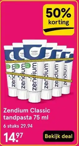 Etos Zendium Classic tandpasta 75 ml aanbieding