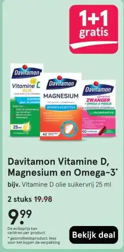 Etos Davitamon Vitamine D, Magnesium en Omega-3 aanbieding