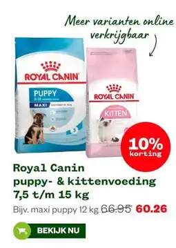 Welkoop Royal Canin puppy- & kittenvoeding 7,5 t/m 15 kg aanbieding