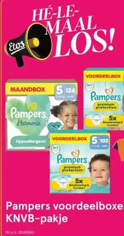 Etos Pampers voordeelboxen met KNVB-pakje aanbieding