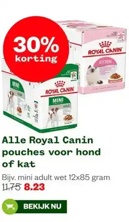 Welkoop Alle Royal Canin pouches voor hond of kat aanbieding