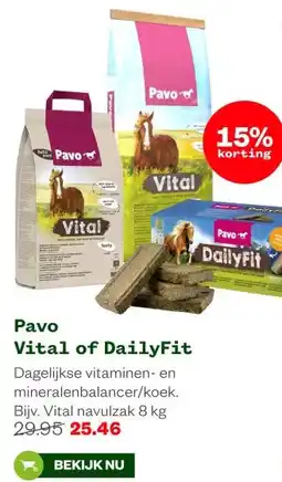 Welkoop Pavo Vital of DailyFit aanbieding