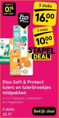 Etos Etos Soft & Protect luiers en luierbroekjes midpakken aanbieding