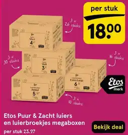 Etos Etos Puur & Zacht luiers en luierbroekjes megaboxen aanbieding