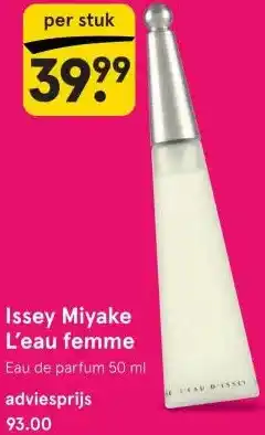 Etos Issey Miyake L'eau femme aanbieding