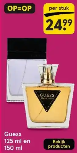 Etos Guess 125 ml en 150 ml aanbieding