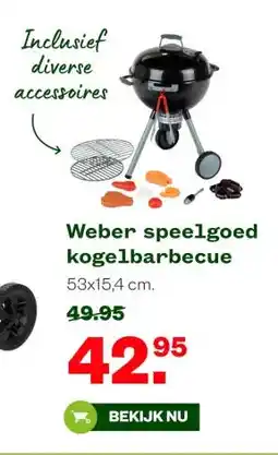 Welkoop Weber speelgoed kogelbarbecue aanbieding