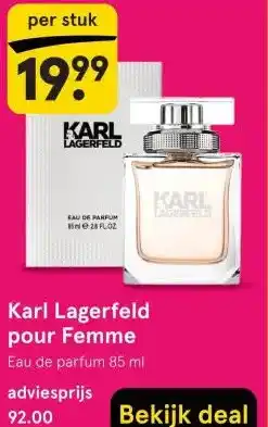 Etos Karl Lagerfeld pour Femme aanbieding