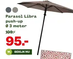 Welkoop Parasol Libra push-up aanbieding