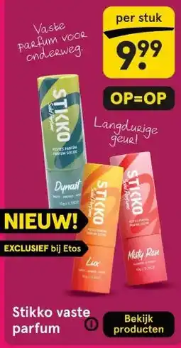 Etos Stikko vaste parfum aanbieding