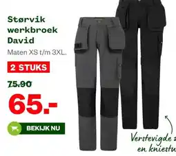 Welkoop Størvik werkbroek David aanbieding