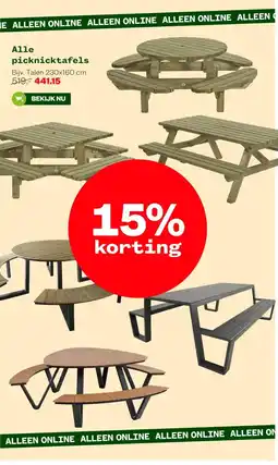 Welkoop Alle picknicktafels aanbieding