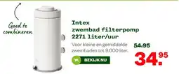Welkoop Intex zwembad filterpomp 2271 liter/uur aanbieding