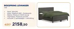 TotaalBED BOXSPRING LEVANGER aanbieding