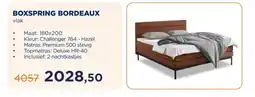 TotaalBED BOXSPRING BORDEAUX aanbieding