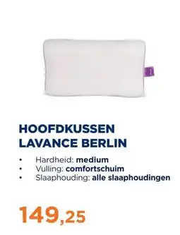 TotaalBED Hoofdkussen Lavance Berlin aanbieding