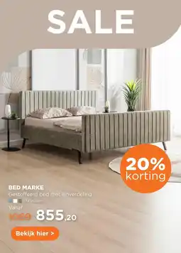 TotaalBED Bed Marke | 140 x 200 cm | Adore 626, tijm aanbieding