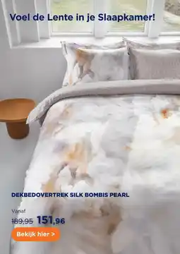 TotaalBED Dekbedovertrek Silk Bombis Pearl | 200 x 200/220 cm aanbieding