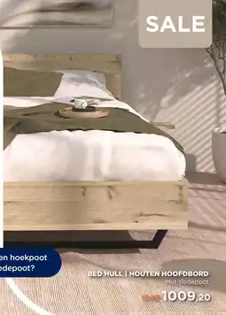 TotaalBED Bed Hull | houten hoofdbord | 140 x 200 cm | Slede poten aanbieding