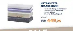 TotaalBED Matras Zeta traagschuim | 70 x 200 cm | Stevig aanbieding
