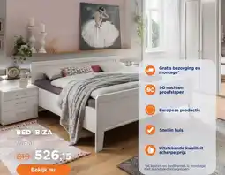 TotaalBED Bed Ibiza | 140 x 200 cm | Alpine Wit aanbieding